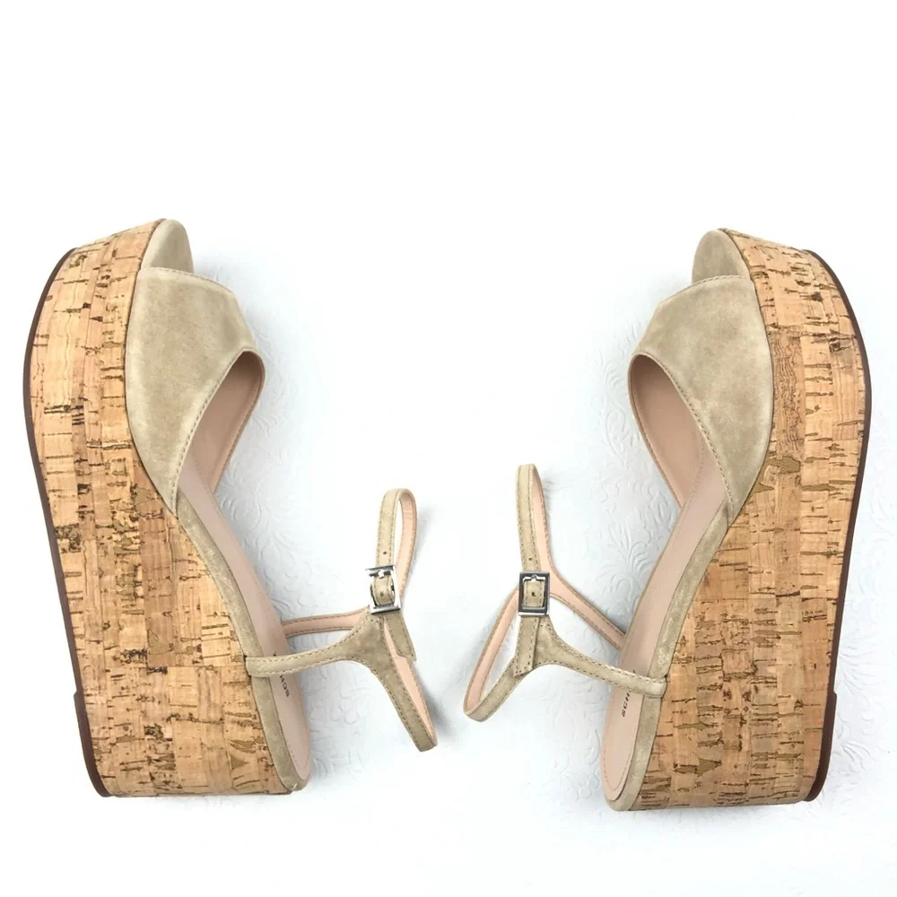 SCHUTZ Heloise Platform Wedge Sandals 10 New Goat - Picture 4 of 8